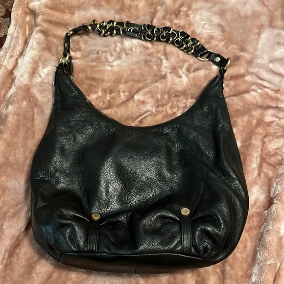 Tahari Handbags - Tahari black leather shoulder bag